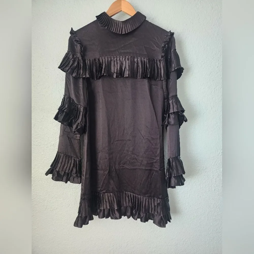 Frame Denim Black Ruffle Dress - Picture 10 of 15